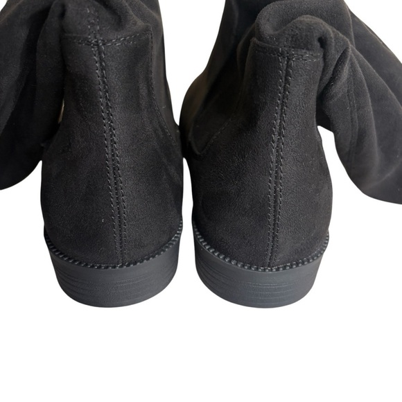 SO® English Muffin Women's sz 8.5 Wide Black Thigh-High Boots new in box - Picture 3 of 13